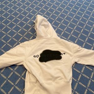 Helmut Lang white sweatshirt “in Lang we trust” 2018 sweatshirt.